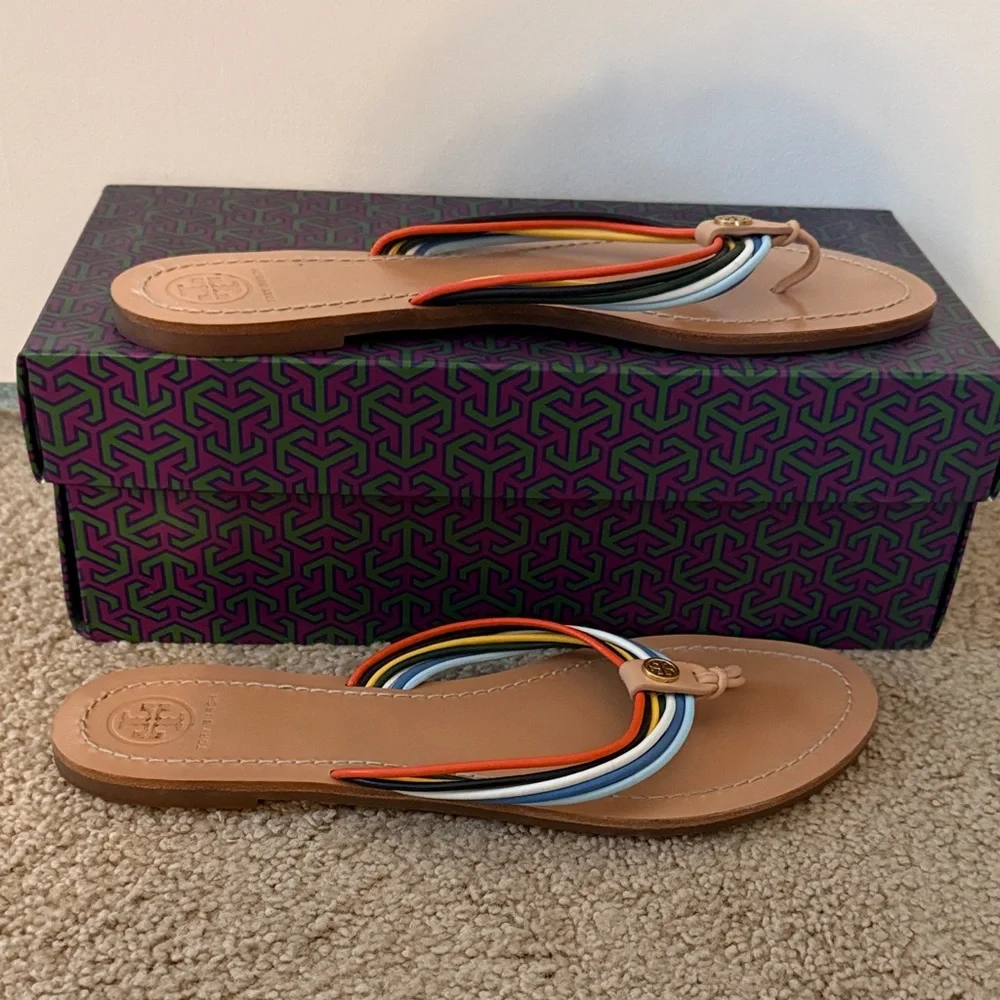 Tory Burch Multicolor Leather Sandals - Picture 2 of 5